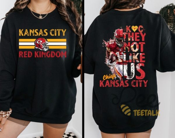 Kansas City Chiefs Red Kingdom They Not Like Us Shirt beeteetalk 1