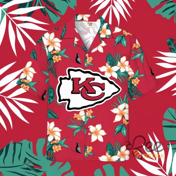 Summer Kc Chiefs Red Hawaiian Shirt - | Beeteetalk High-quality Image
