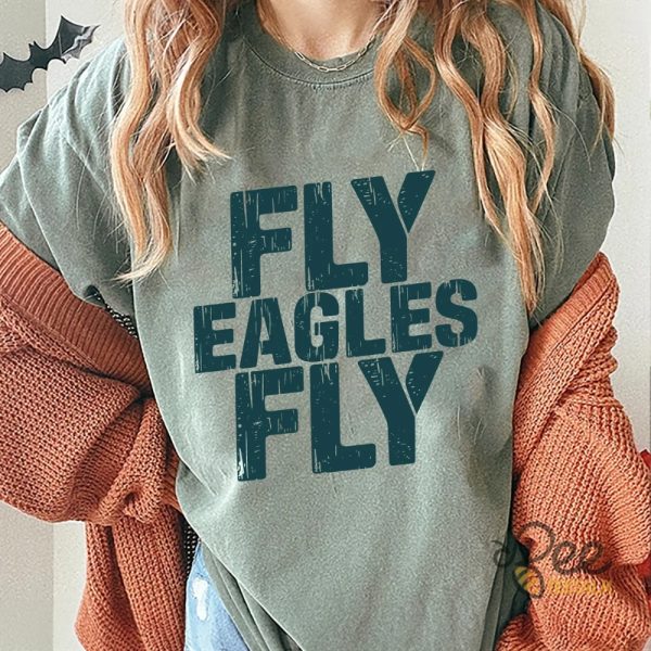 Fly Eagles Fly Football Tee - | Beeteetalk High-quality Image