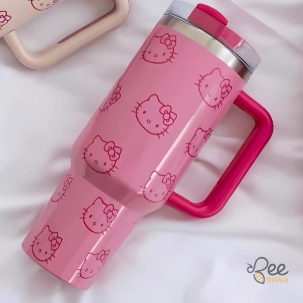 Hello Kitty Stainless Steel Stanley Tumbler Dupe 40Oz - | Beeteetalk High-quality Image