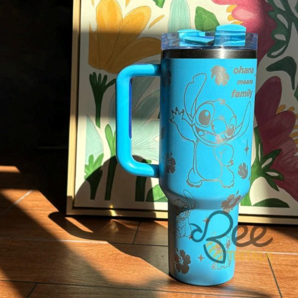 Stitch Engraved Stainless Steel 40Oz Tumbler - | Beeteetalk High-quality Image