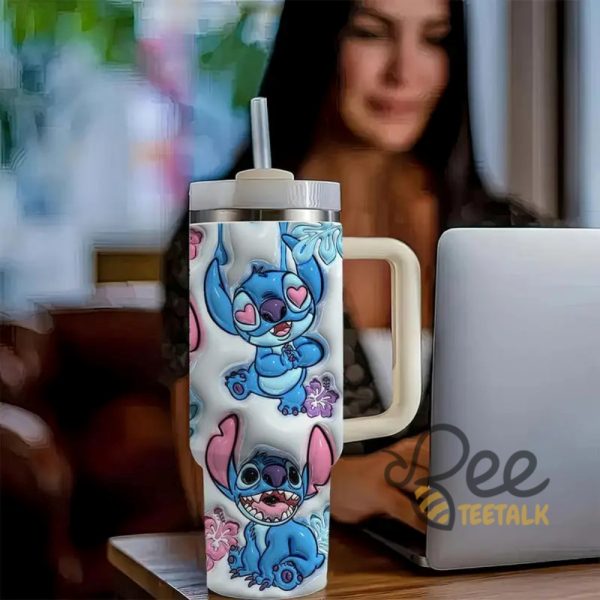 Stitch Printed Stainless Steel 40Oz Tumbler - | Beeteetalk High-quality Image