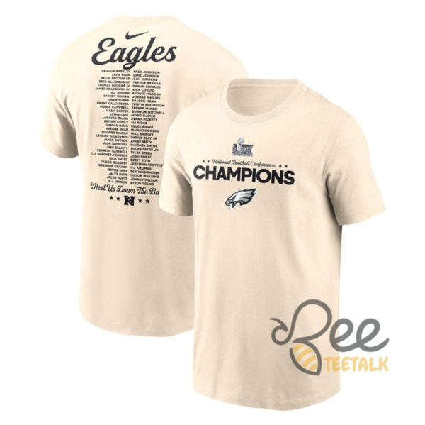 Philadelphia Eagles 2024 Nfc Champions Roster Shirt Nike - | Beeteetalk High-quality Image