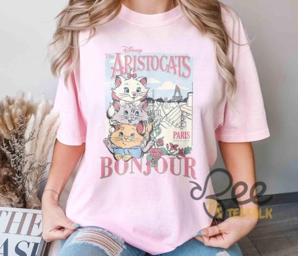 Disney The Aristocats Bonjour Since 1970 Shirt - | Beeteetalk High-quality Image