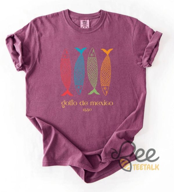 Gulf Of Mexico Shirt Golfo De México 1550 Sardine Shirt - | Beeteetalk High-quality Image