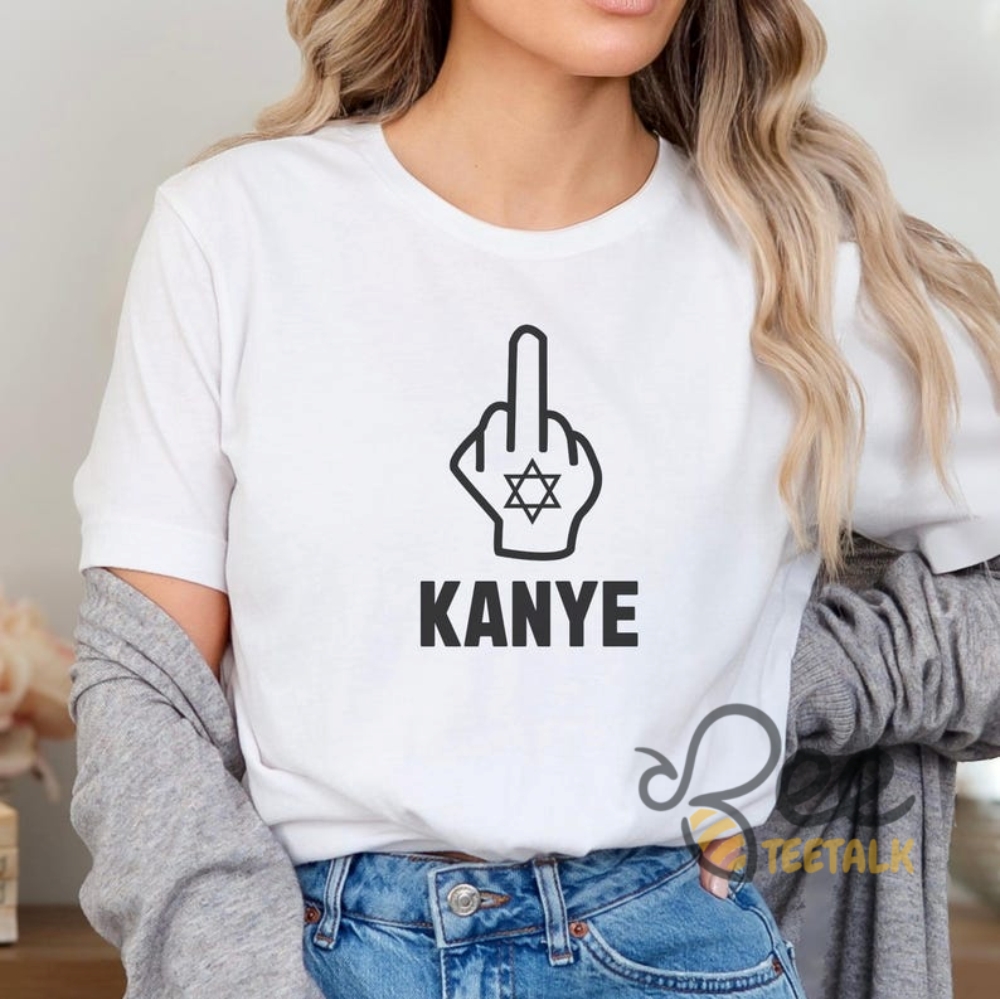 Fuck Kanye West Shirt Middle Finger Anti Nazi Tee 9 Fuck Kanye West Shirt Middle Finger Anti Nazi Tee