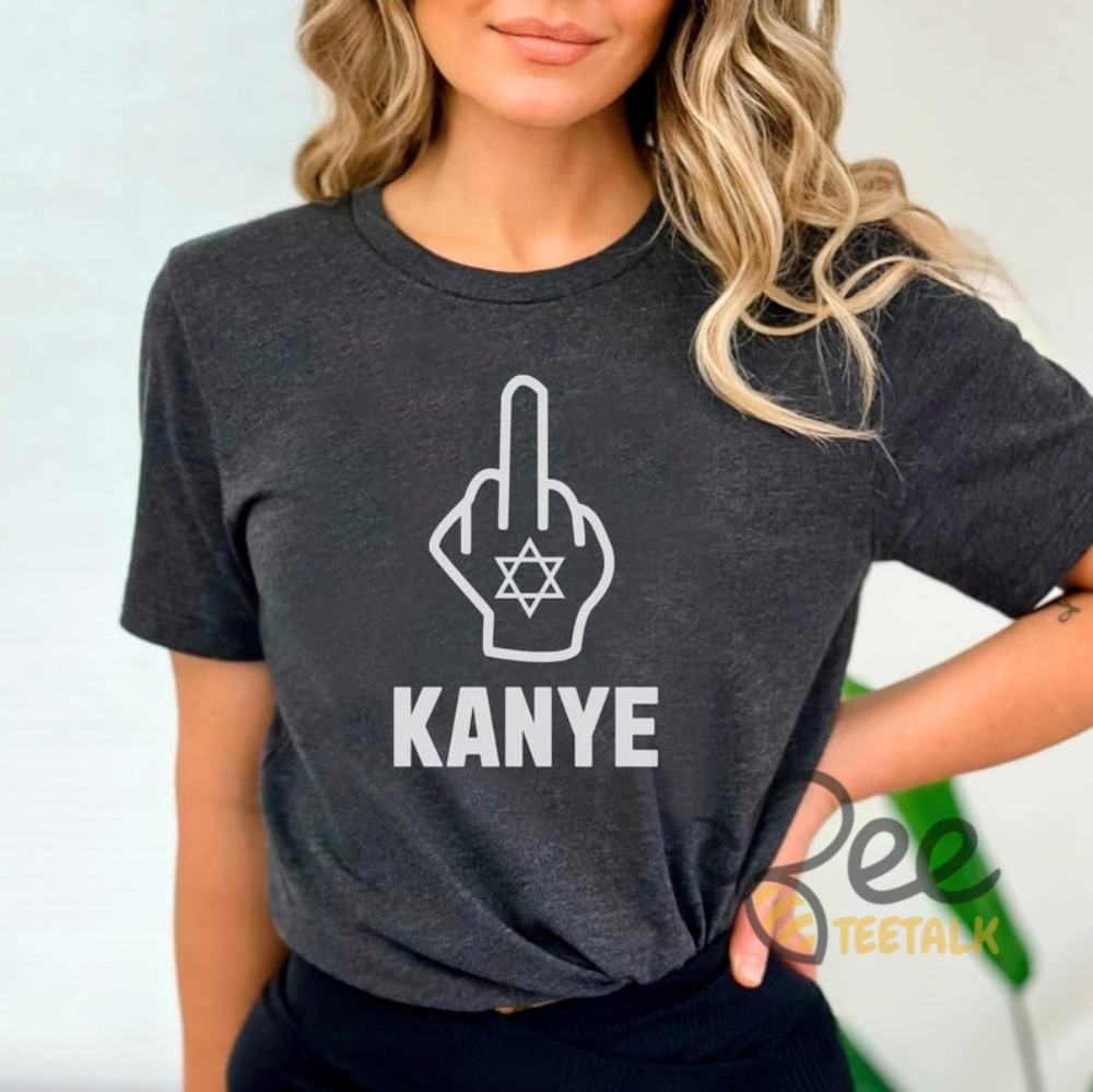 Fuck Kanye West Shirt Middle Finger Anti Nazi Tee 13 Fuck Kanye West Shirt Middle Finger Anti Nazi Tee