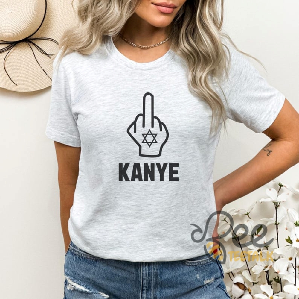 Fuck Kanye West Shirt Middle Finger Anti Nazi Tee 14 Fuck Kanye West Shirt Middle Finger Anti Nazi Tee