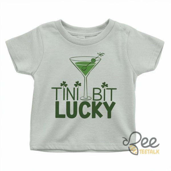 Tini Bit Lucky Women Baby Tee St Patricks Day Gift - | Beeteetalk High-quality Image
