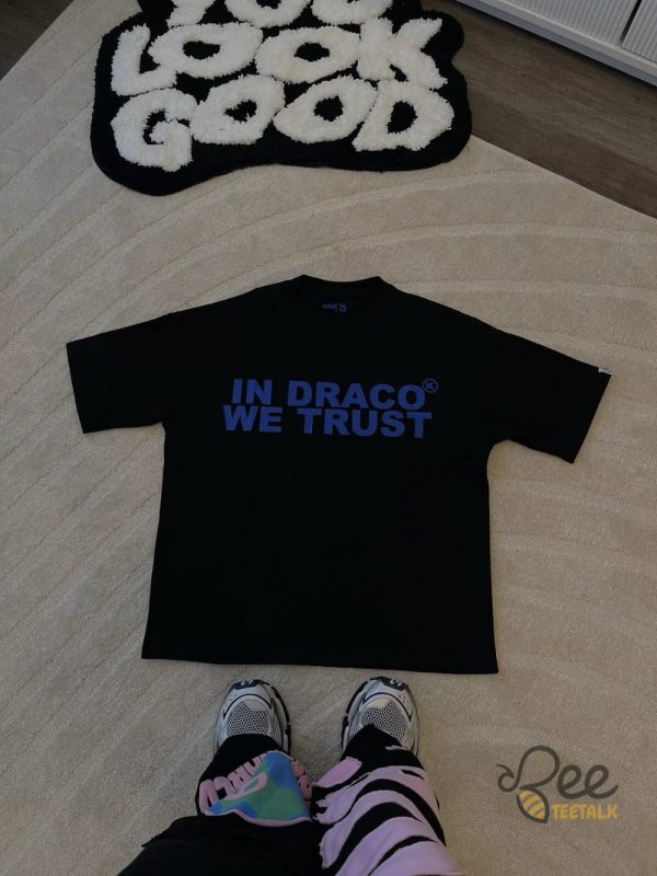 In Draco We Trust Shirt Blue And Red Print - | Beeteetalk High-quality Image