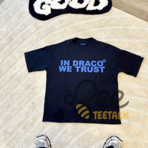 In Draco We Trust Shirt Blue And Red Print - | Beeteetalk High-quality Image