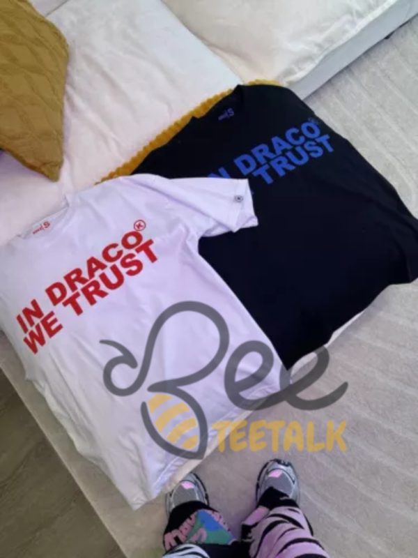 In Draco We Trust Shirt Blue And Red Print - | Beeteetalk High-quality Image