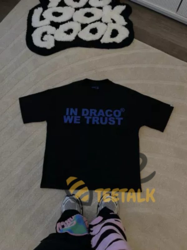 In Draco We Trust Shirt Blue And Red Print - | Beeteetalk High-quality Image
