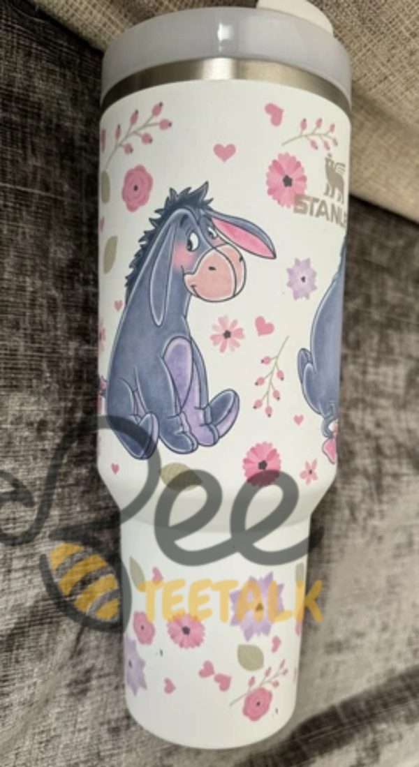 Eeyore Tumbler 40 Oz Stanley Cup Dupe With Straw And Handle - | Beeteetalk High-quality Image