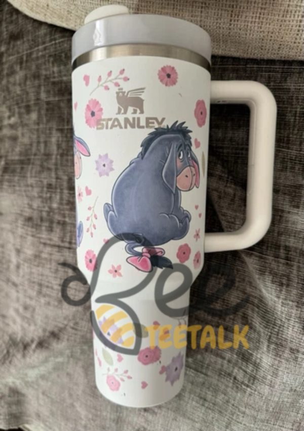 Eeyore Tumbler 40 Oz Stanley Cup Dupe With Straw And Handle - | Beeteetalk High-quality Image