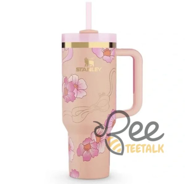 Barbie Just Peachy Stanley 40Oz Tumbler Dupe Light Pink - | Beeteetalk High-quality Image