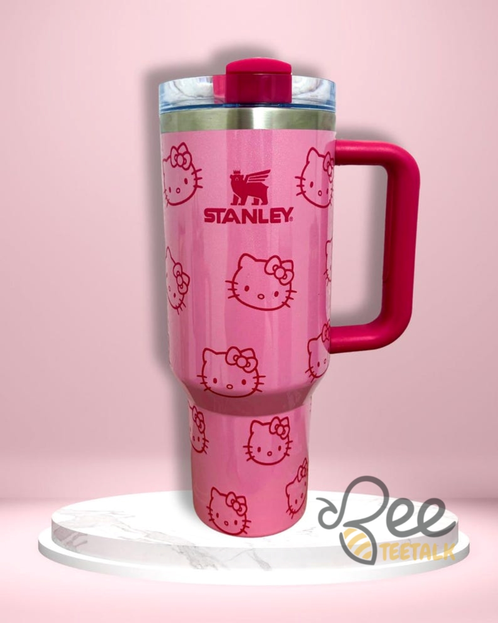Pink Hello Kitty Stanley Tumbler Cup 40 Oz Dupe 3 Pink Hello Kitty Stanley Tumbler Cup 40 oz Dupe