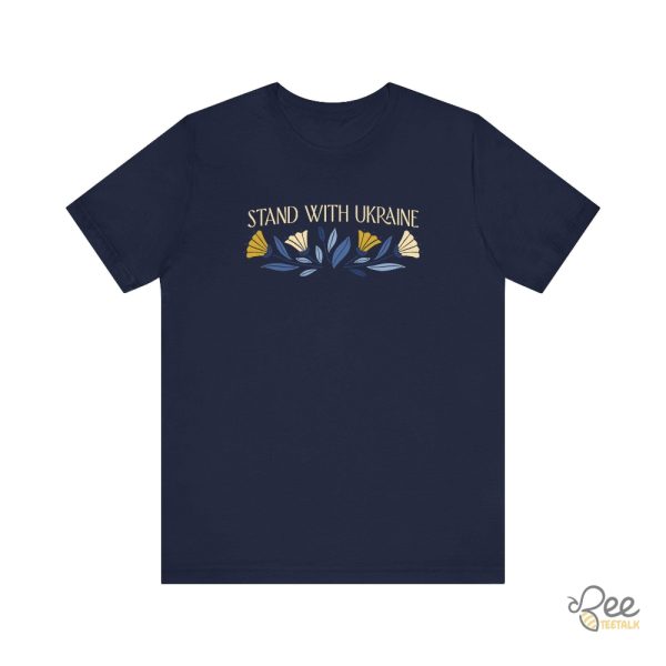 Floral I Stand With Ukraine Shirt - | Beeteetalk High-quality Image