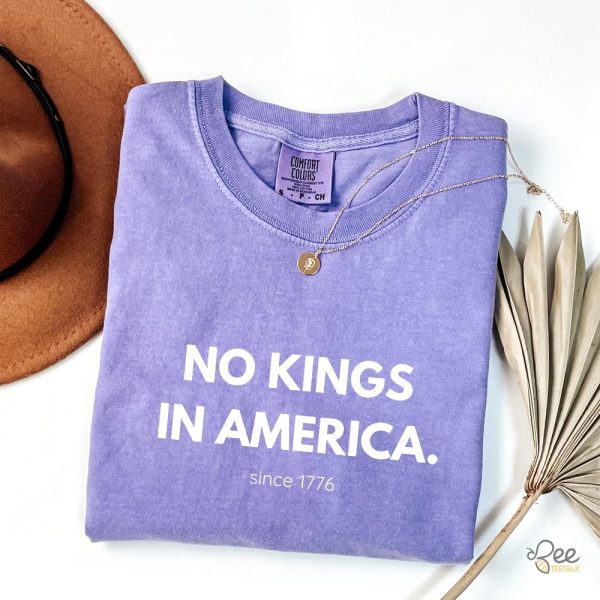 Since 1776 No Kings In America Shirt Anti Trump - | Beeteetalk High-quality Image