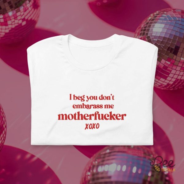 Please Please Please Motherfucker Embroidered Shirt Sabrina Carpenter - | Beeteetalk High-quality Image