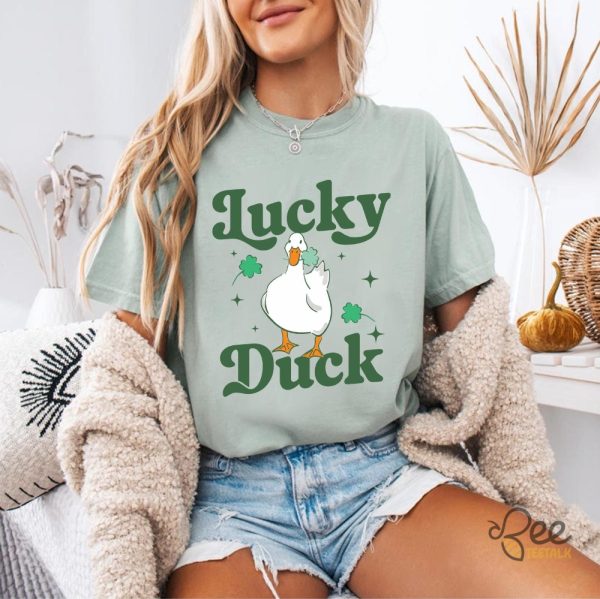 Lucky Duck St Patrick Day Shirt - | Beeteetalk High-quality Image