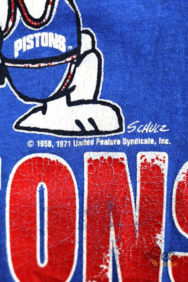 Reprinted Detroit Pistons Basketball Snoopy Shirt - | Beeteetalk High-quality Image