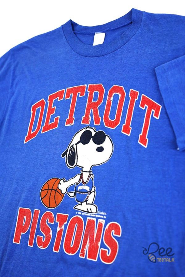 Reprinted Detroit Pistons Basketball Snoopy Shirt - | Beeteetalk High-quality Image
