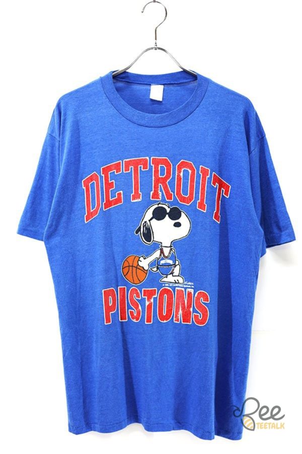 Reprinted Detroit Pistons Basketball Snoopy Shirt - | Beeteetalk High-quality Image