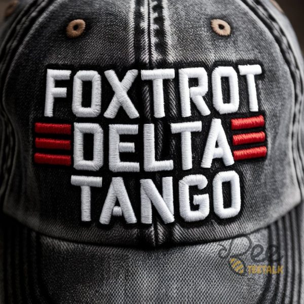 Anti Trump Foxtrot Delta Tango Embroidered Vintage Dad Hat - | Beeteetalk High-quality Image