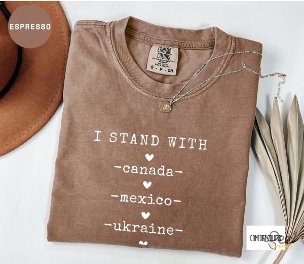 I Stand With Canada Greenland Mexico Panama Gaza Ukraine Anti Trump Maga Shirt - | Beeteetalk High-quality Image