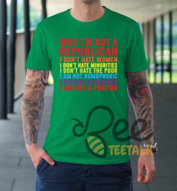 The Republicans Why Im Not A Republican I Dont Hate Women Shirt - | Beeteetalk High-quality Image