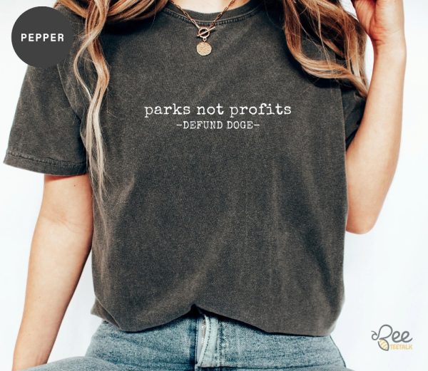 Parks Not Profits Defund Doge Resist Shirt - | Beeteetalk High-quality Image