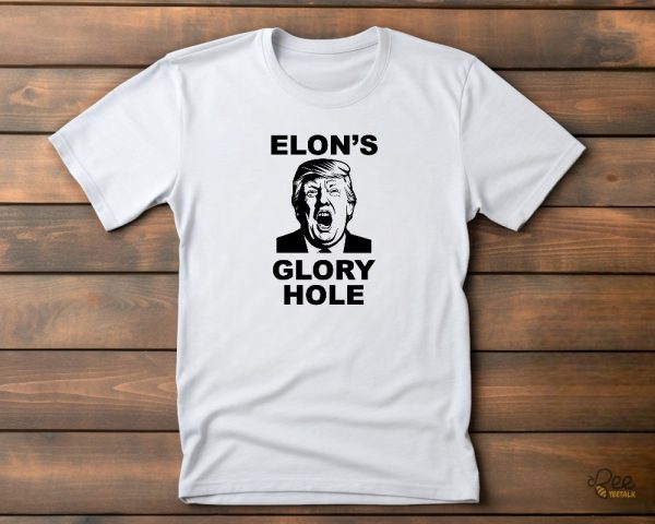 Donald Trump Elons Glory Hole Shirt Anti Trump And Elon Musk Doge Tee - | Beeteetalk High-quality Image