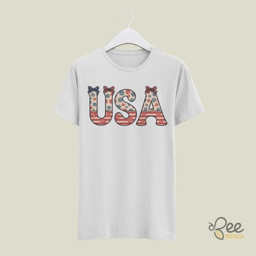 Vintage floral coquette usa shirt