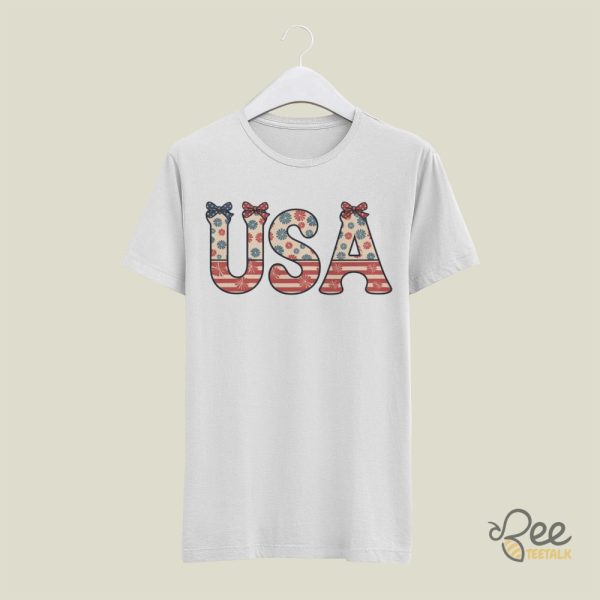 Vintage floral coquette usa shirt