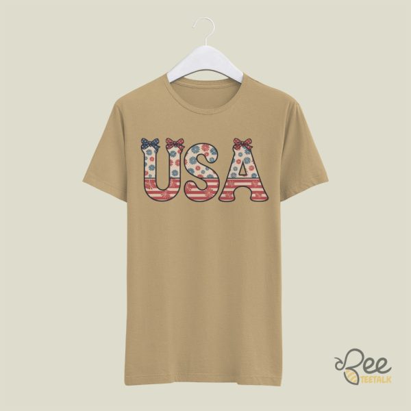 Vintage floral coquette usa shirt