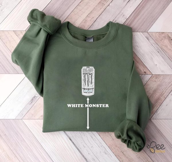 Funny white monster energy shirt