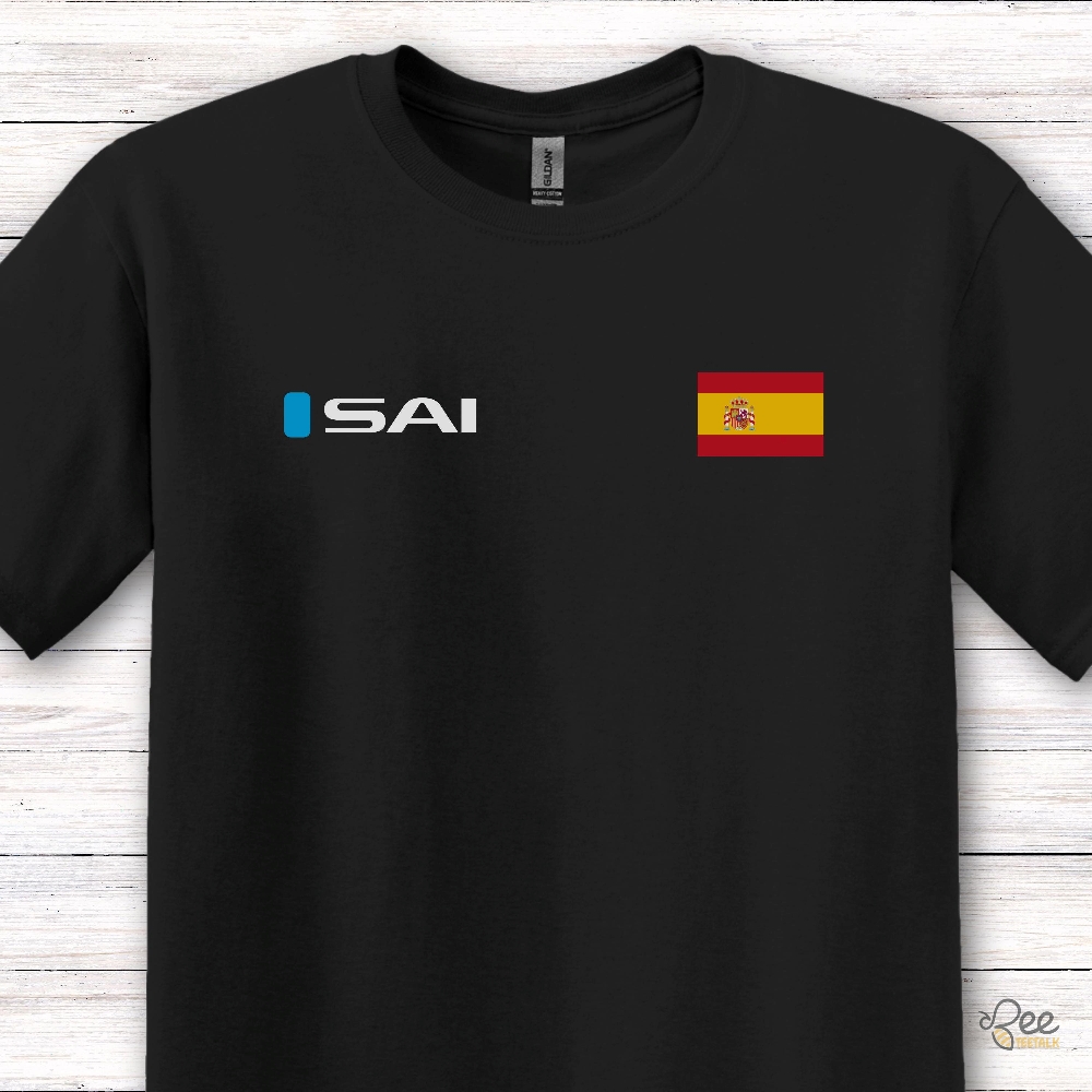 Carlos Sainz Signature F1 Racing Shirt With Spanish Flag And Number 55 10 Carlos Sainz Signature F1 Racing Shirt with Spanish Flag and Number 55
