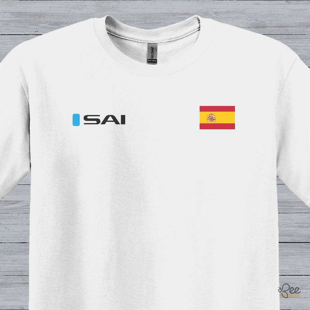 Carlos Sainz Signature F1 Racing Shirt With Spanish Flag And Number 55 13 Carlos Sainz Signature F1 Racing Shirt with Spanish Flag and Number 55