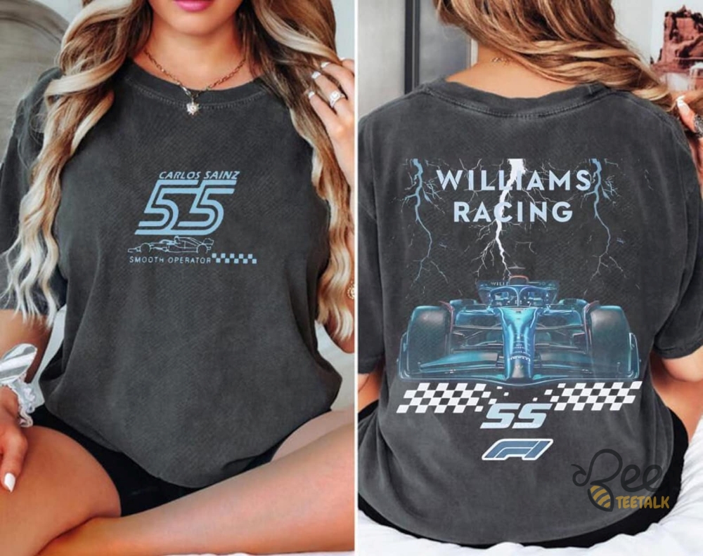 Williams Racing F1 Car Shirt Carlos Sainz Formula One Shirt 7 Williams Racing F1 Car Shirt Carlos Sainz Formula One Shirt