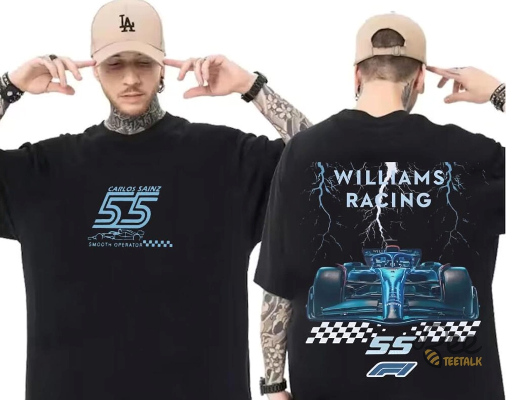 Williams Racing F1 Car Shirt Carlos Sainz Formula One Shirt 8 Williams Racing F1 Car Shirt Carlos Sainz Formula One Shirt