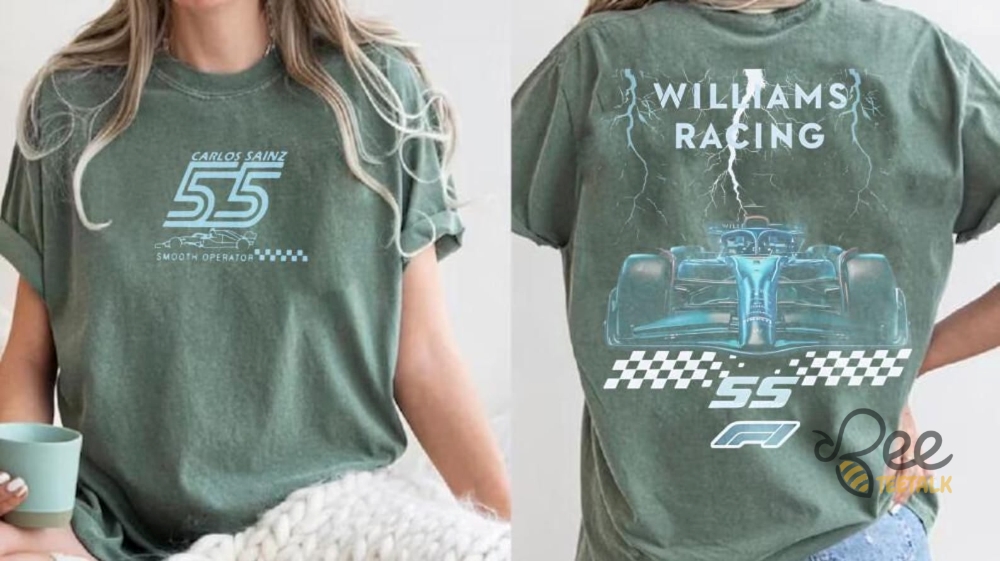 Williams Racing F1 Car Shirt Carlos Sainz Formula One Shirt 10 Williams Racing F1 Car Shirt Carlos Sainz Formula One Shirt