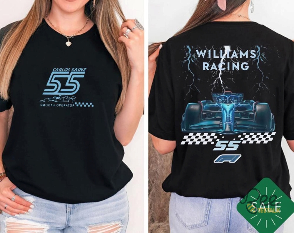 Williams Racing F1 Car Shirt Carlos Sainz Formula One Shirt 11 Williams Racing F1 Car Shirt Carlos Sainz Formula One Shirt