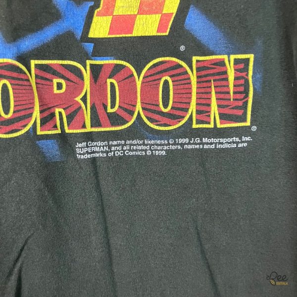 Jeff gordon 1999 nascar superman dc shirt vintage racing tee