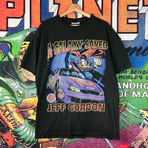 Jeff gordon 1999 nascar superman dc shirt vintage racing tee