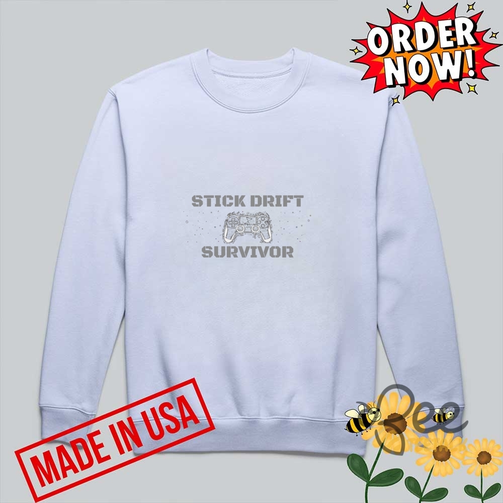 Stick Drift Survivor T Shirt Funny Game Controller Tee 9 Stick Drift Survivor T Shirt Funny Game Controller Tee