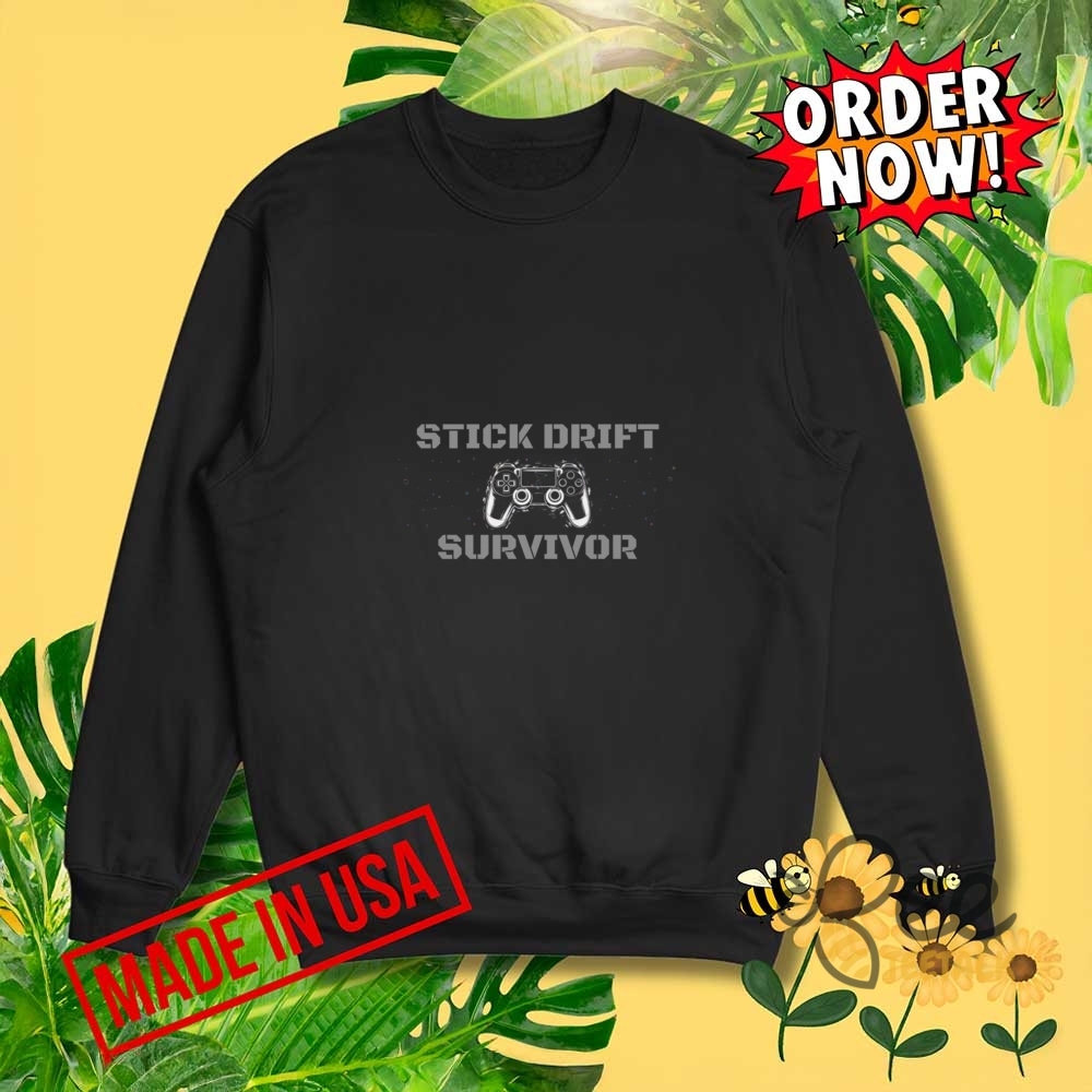 Stick Drift Survivor T Shirt Funny Game Controller Tee 10 Stick Drift Survivor T Shirt Funny Game Controller Tee