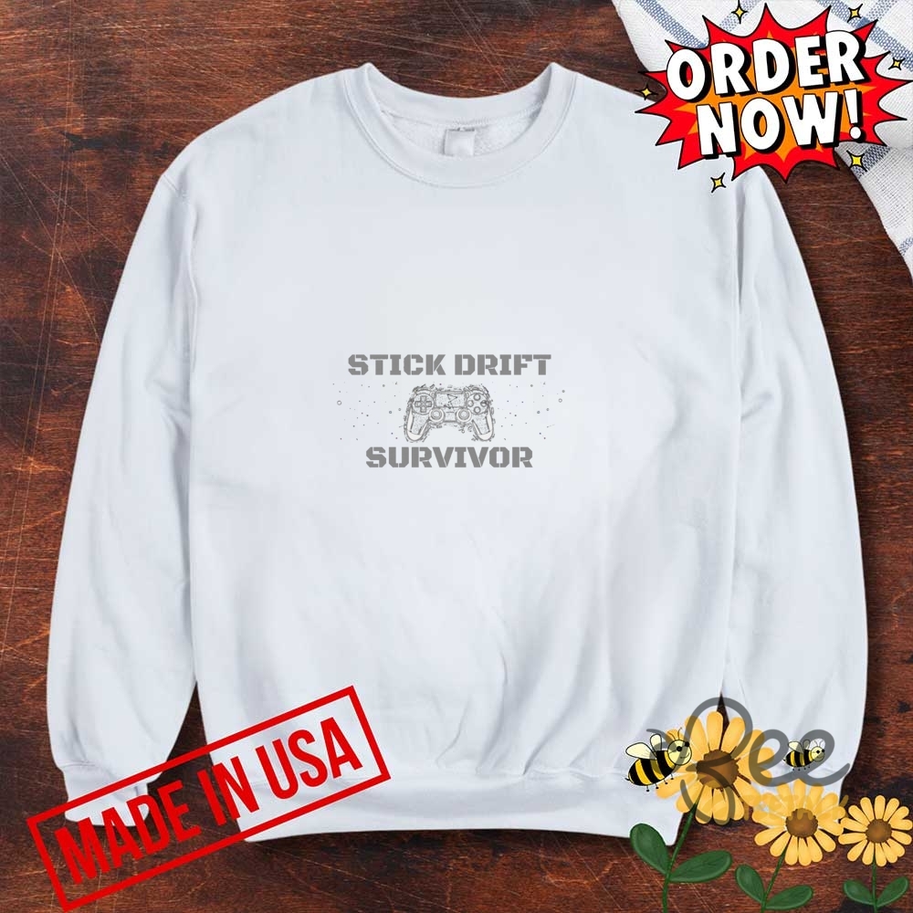Stick Drift Survivor T Shirt Funny Game Controller Tee 11 Stick Drift Survivor T Shirt Funny Game Controller Tee