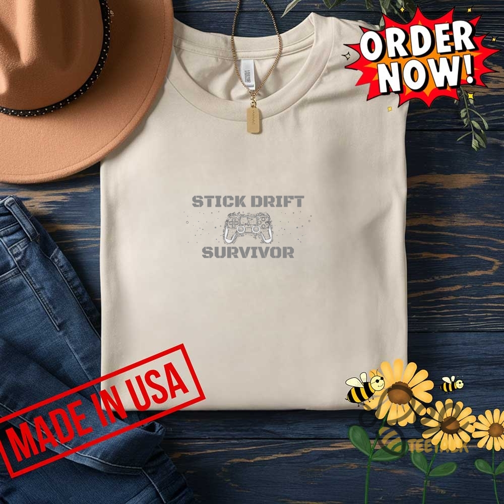 Stick Drift Survivor T Shirt Funny Game Controller Tee 13 Stick Drift Survivor T Shirt Funny Game Controller Tee