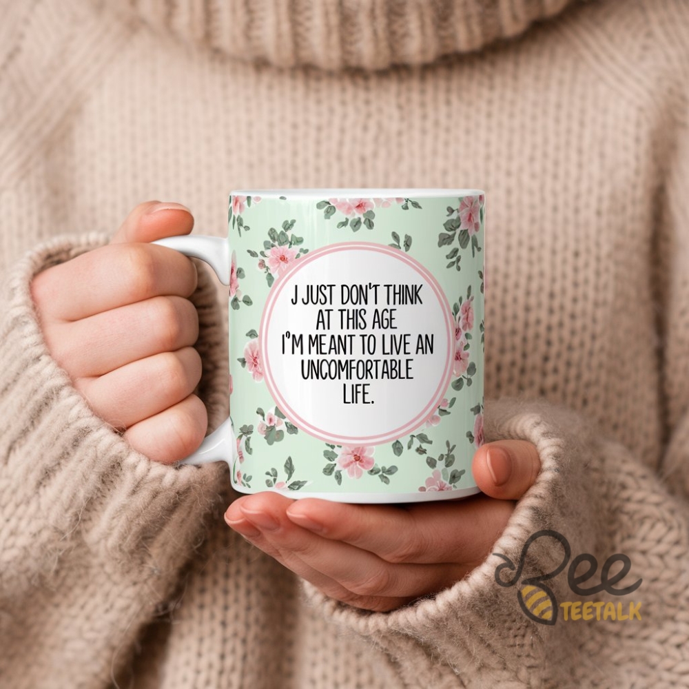 White Lotus Uncomfortable Life Quote Mug 5 White Lotus Uncomfortable Life Quote Mug